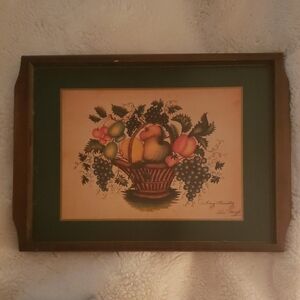 Decorative Wooden tray - Preloved